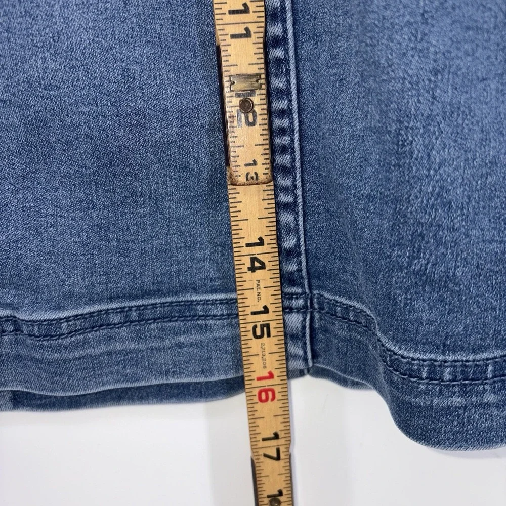 Free People Modern‎ Femme Denim Mini Skirt Stretchy Back Zip Jean Size 10